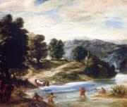 Eugene Delacroix The Banks of the River Sebou Spain oil painting artist